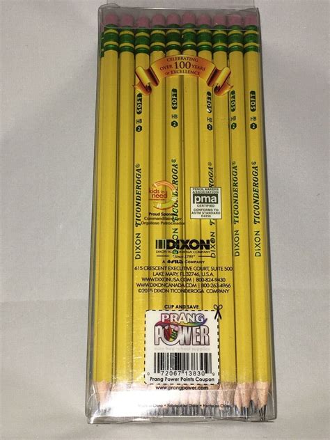 Ticonderoga Pencils Wood Cased Graphite Hb Soft Pre Sharpened Yellow