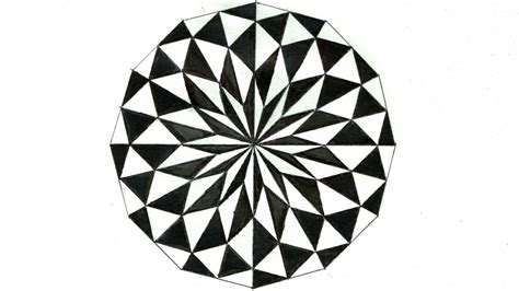 The Art Of Drawing A Great Geometry Diamand In Black And White