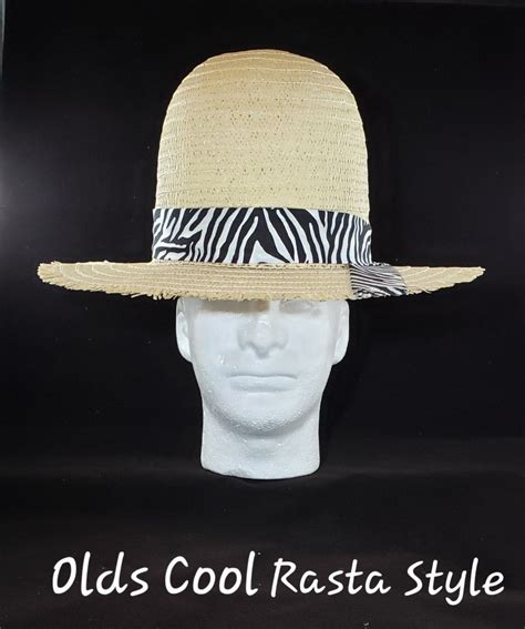 Olds Cool Rasta Style The Black Hatter Rockers Variation Straw With
