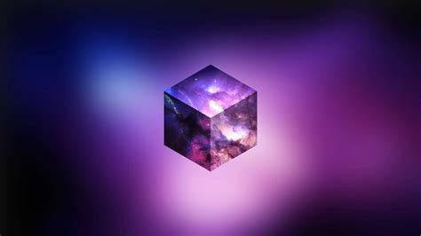 Download Space Star Sky Purple Abstract Cube Hd Wallpaper