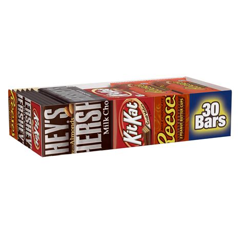 Hersheys Full Size Chocolate Candy Bars Variety Pack 30 Ct