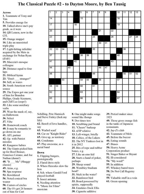 Crossword Puzzles Free Printable With Answers Sannah Roy