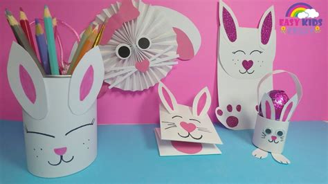 Easy Paper Bunny Craft For Kids Diy Easter Paper Crafts