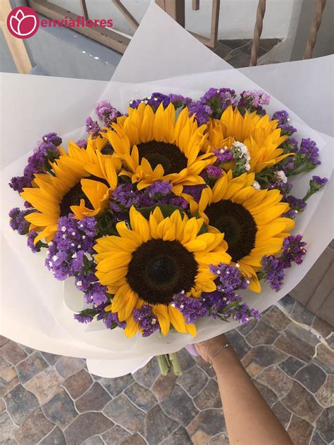 Ramo De 5 Girasoles Con Delivery En Cusco Florería Envía Flores Cusco