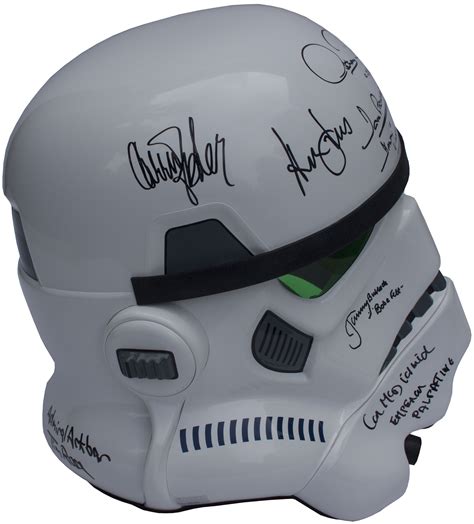 Lot Detail Star Wars Cast Signed Stormtrooper Helmet Signed By All