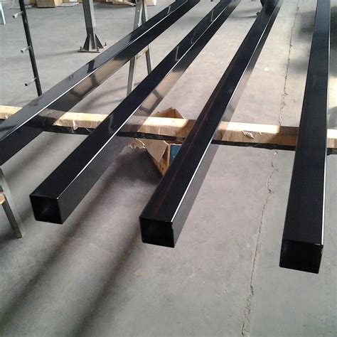 popular size 3m length powder coated black metal square steel fence posts for sale buy 3m