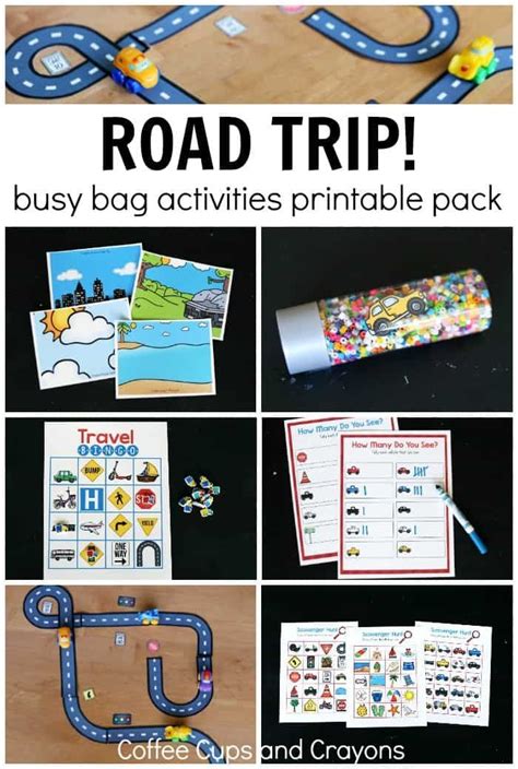 Road Trip Busy Bag Activities Printable Pack