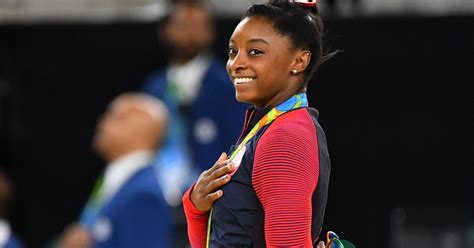 American Gymnast Simone Biles Wins Olympic Gold Medal In Womens Vault