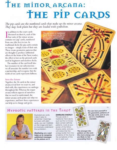 We also help our students to let them know how to read tarot cards for yourself and. The Minor Arcana: The Pip Cards | Reading tarot cards, Tarot learning, Tarot astrology