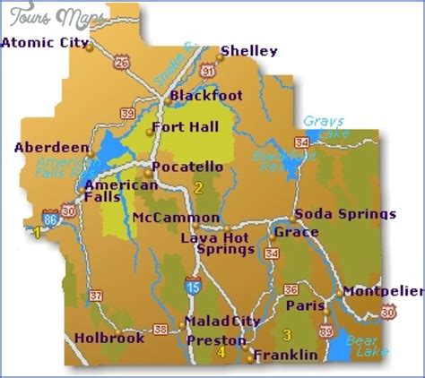 Idaho Map Tourist Attractions