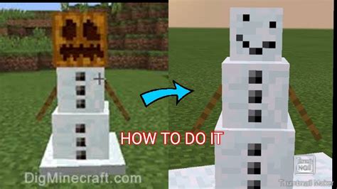 How To Shear The Face Of Snow Golem In Minecraft Youtube
