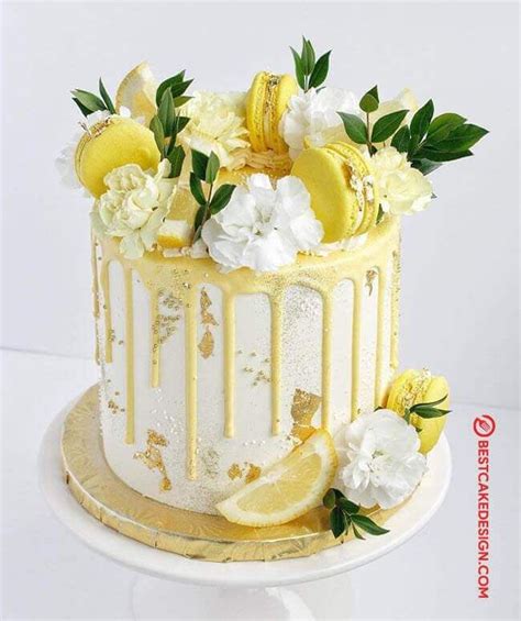 50 Lemon Cake Design Cake Idea October 2019 Lemon Birthday Cakes Yellow Birthday Cakes