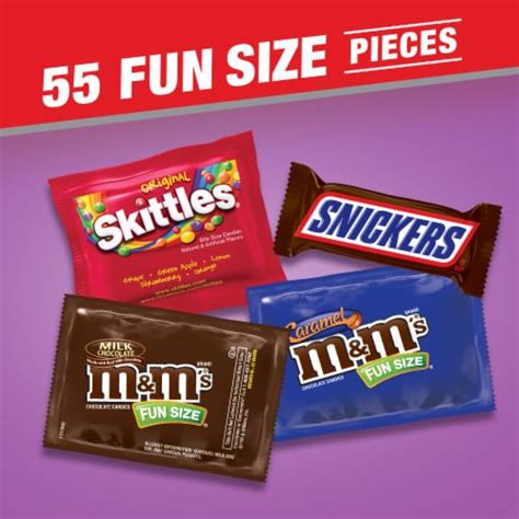 Mandms Snickers And Skittles Fun Size Chocolate Candy Variety Mix Bag