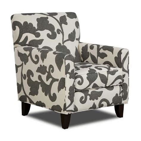 This traditional accent chair features clean lines, a decorative nail head trim and padded seating. Patterned Accent Chairs - Home Furniture Design