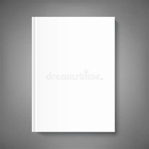 Blank Book Cover Template On Grey Background Stock Vector