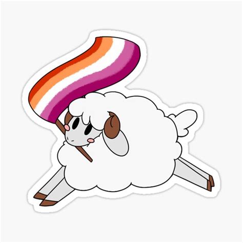 lesbian pride sheep sticker for sale by ruige236 redbubble