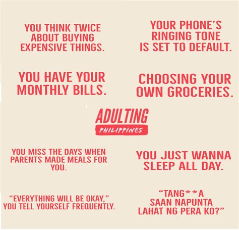 Signs Of Adulting Rphilippines