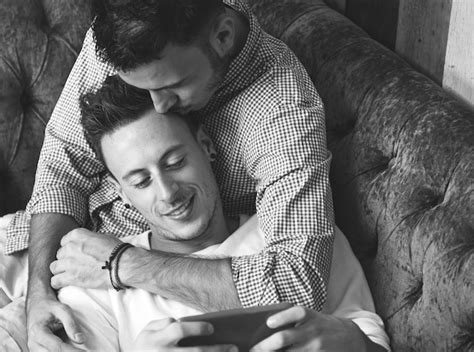 premium photo gay couple love home concept