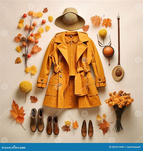Autumn Season Clothes High Quality Ai Generated Image Stock