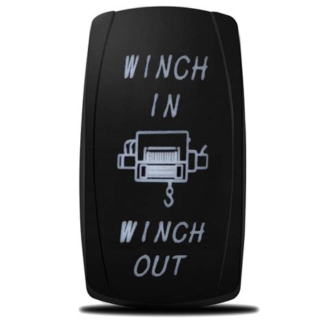 5pin Red Winch Lights Rocker Switch Laser Etched Led 12v 24v For Car Ebay