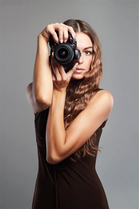 43205 Beautiful Young Photographer Woman Stock Photos Free And Royalty