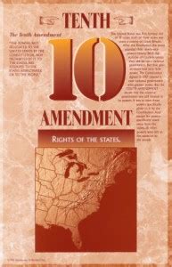 The powers not delegated to the united states by the constitution, nor prohibited by it to the states, are reserved to the states the tenth amendment establishes a strong principle of states' rights in the constitution. Tenth Amendment Center | A Brief History of the Tenth ...