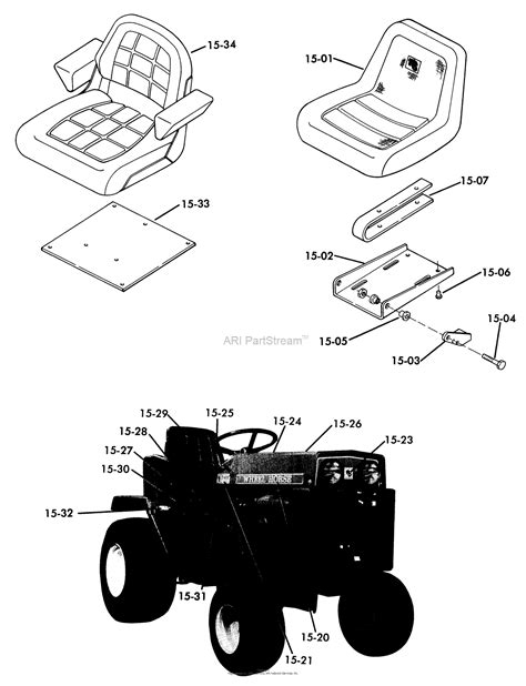 Toro 61 16os01 D 160 Automatic Tractor 1976 Parts Diagram For Seats
