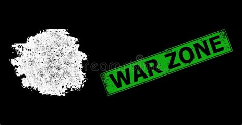 Grunged War Zone Stamp Seal And Network Charcoal Textured Spot Web Mesh