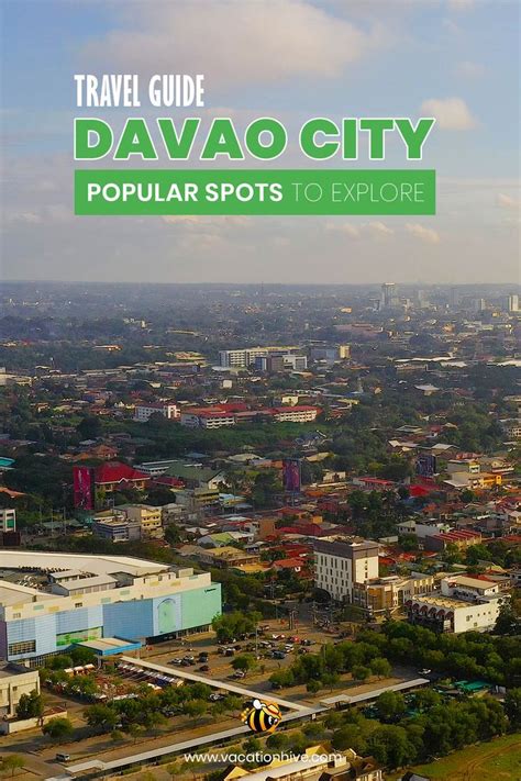 An Aerial View Of A City With The Words Travel Guide Davao City Popular Spots To Explore