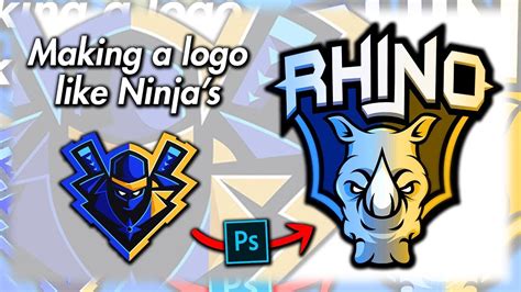 How To Make A Logo Like Ninja In Photoshop Youtube