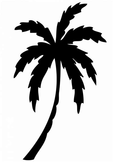 Palm Tree Silhouette Vector Clipart Best