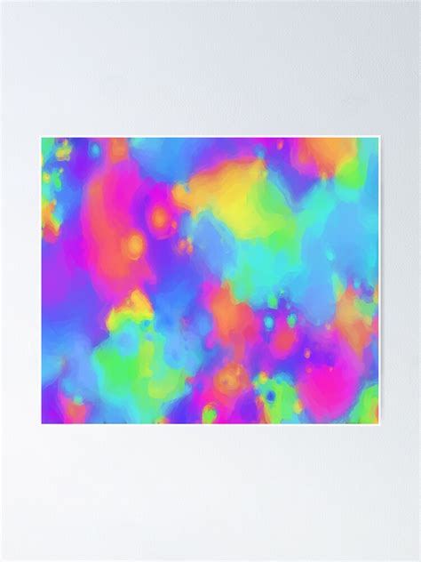 Rainbow Galaxy Paint Splatter Tie Dye Emariephotos001 Poster For
