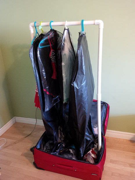Use a garment rack to keep coats, clothes, and uniforms orderly and ready to go. Portable Wardrobe Suitcase Conversion | Portable wardrobe ...