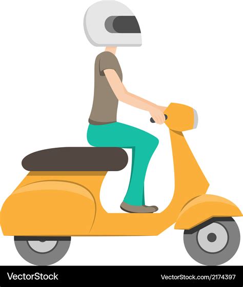 Scooter Riding Royalty Free Vector Image Vectorstock
