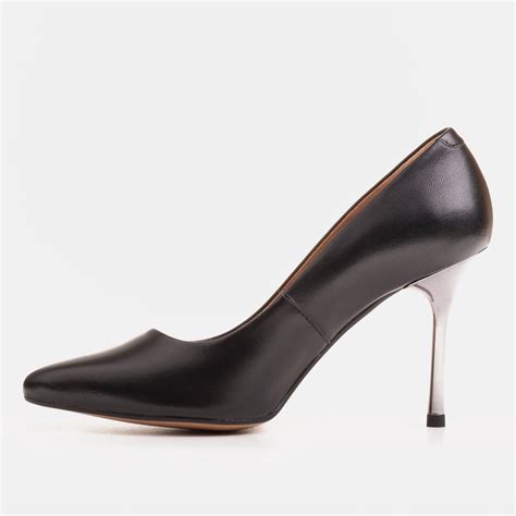 Black Stilettos With Metallic Heel MarcoShoes Eu Online Shop