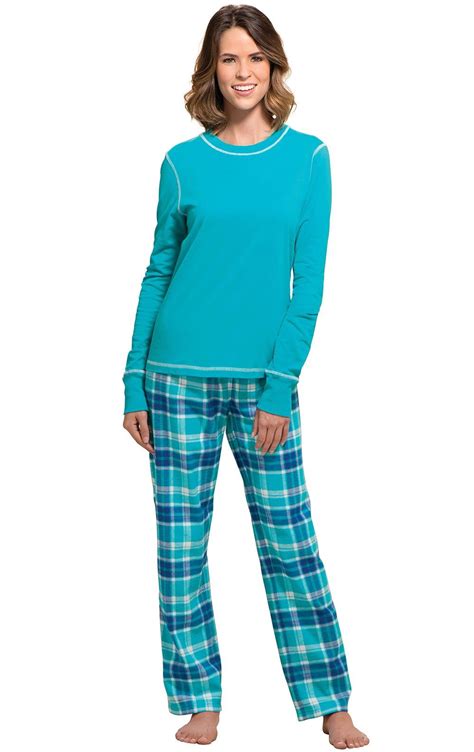 wintergreen plaid jersey top flannel pajamas with images flannel women flannel pajamas