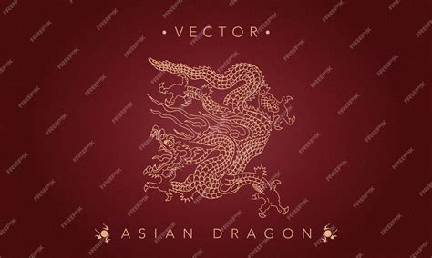 Premium Vector Asian Dragon Chinese Dragon Totem Pattern