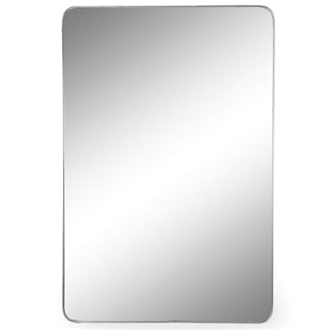 Large Rectangular Silver Framed Arden Wall Mirror Silver Wall Mirror