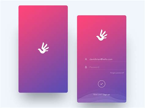Splash And Login Screens By Kalyan Naidu Mobile Ui Design App Design