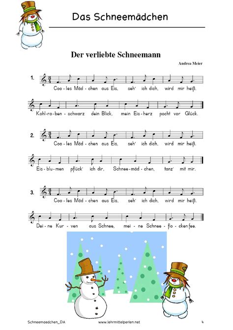 Die bekannteste melodie stammt aus der feder friedrich silchers im jahre 1842. Das Schneemädchen | PDF to Flipbook | Kinderlieder, Kinder ...