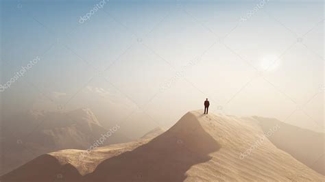 Man In A Desert Stock Photo By ©kantver 28864379