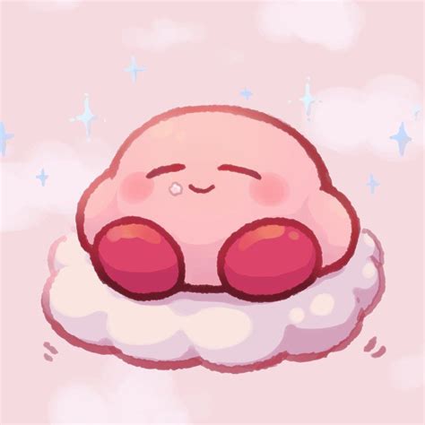 Kirby Sleeping On A Lil Cloud Rnotinteresting