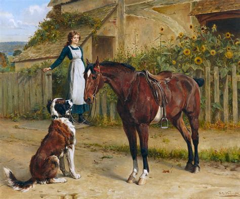 Waller Samuel Edmund Dog Guarding A Horse Samuel Edmund Flickr