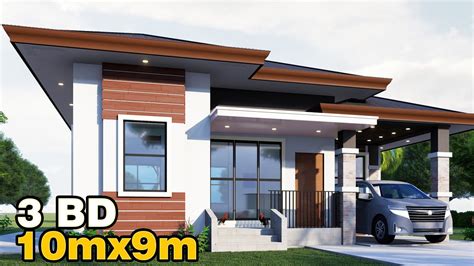 It can accommodate mobility limitations. Elevated HOUSE DESIGN Bungalow 10x9m (90SQm) FULL PLAN ...