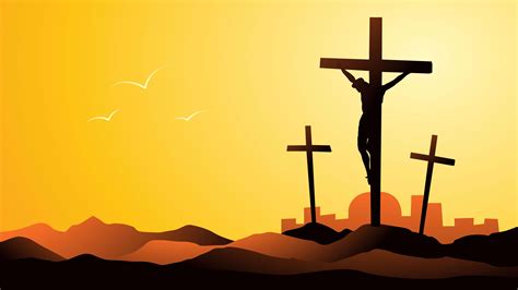 Image Of Jesus On Cross With Yellow Background Hd Jesus Wallpapers Hd