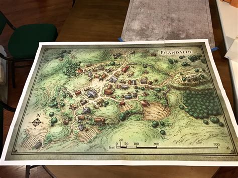 Printed A Huge Phandalin Map For My Group For Our Lmop Campaign Art