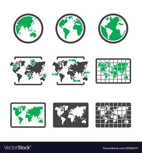 World Map Icon Royalty Free Vector Image Vectorstock