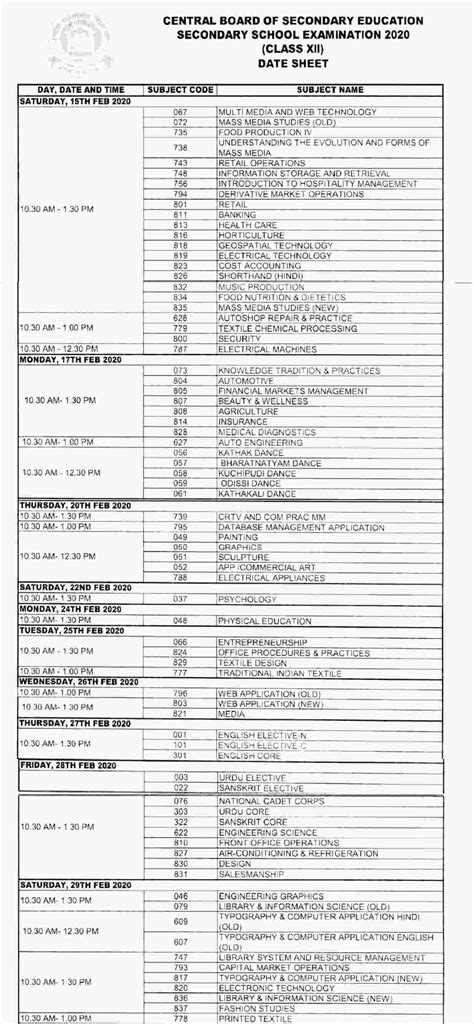 Visit board's official website to check revised exam dates. Cbse Board Exam 2020 Class 10 Date Sheet Time Table - Sablyan