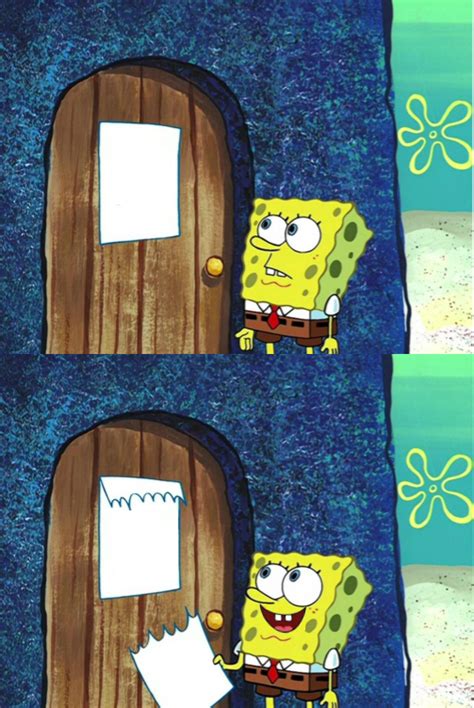 Subreddit dedicated to any meme where the picture is related to spongebob squarepants. SpongeBob Gives Paper Template Blank Template - Imgflip