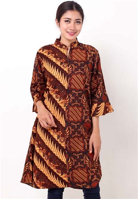 Atasan, dress, blouse, kemeja, jaket, blazzer, cardigan, sweater. 30+ Model Blouse Batik Wanita (MODERN, KOMBINASI, KERJA)